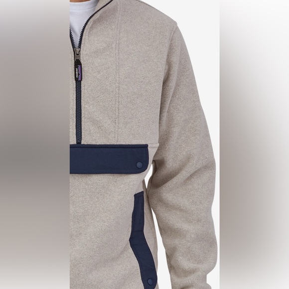 PATAGONIA, unisex Synchilla® Fleece Anorak Pullover, Oatmeal, size WXL,SM, new. - Picture 7 of 15